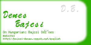 denes bajcsi business card